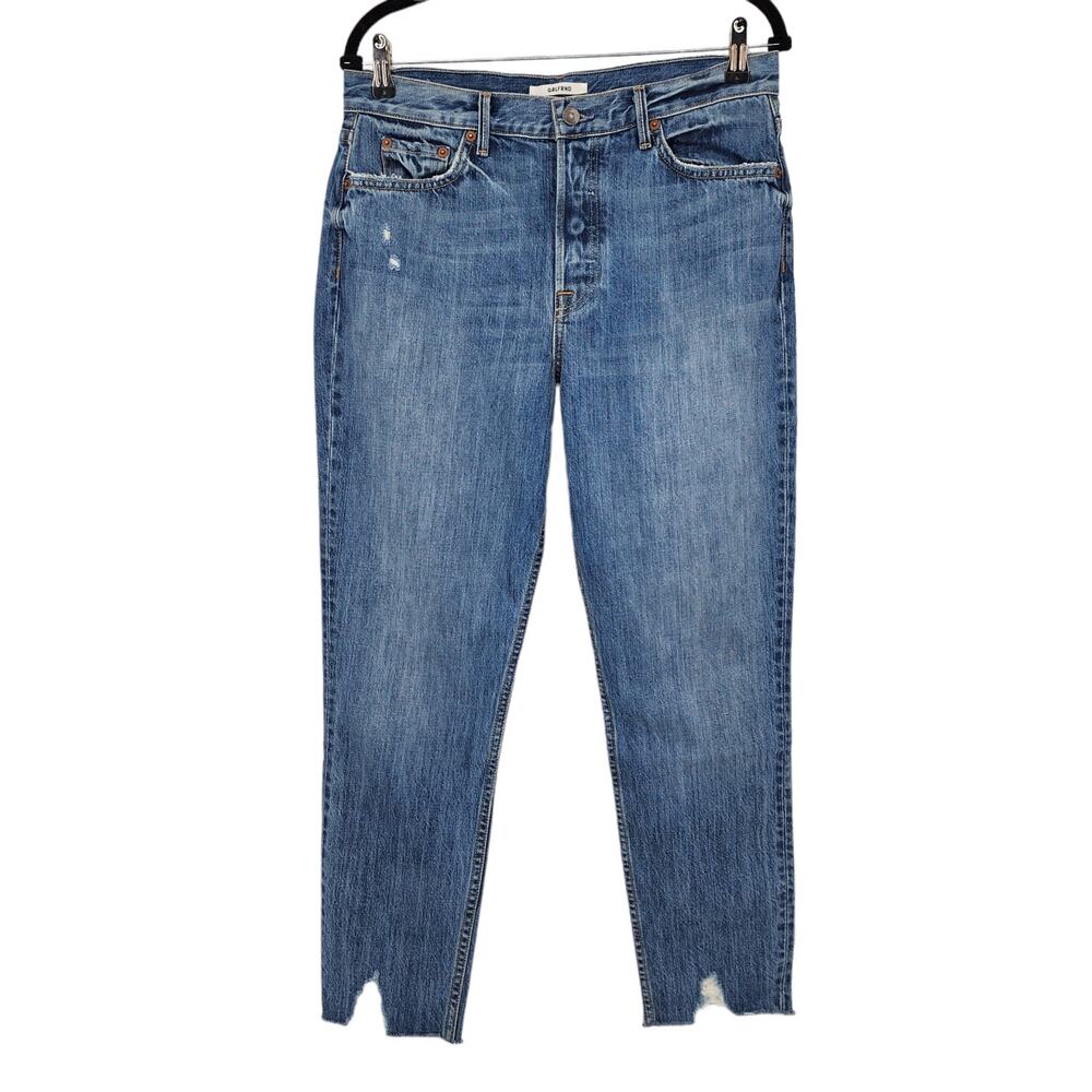 GRLFRND Button Fly High Rise Karolina Forget Me Never High Rise Jeans Size 28